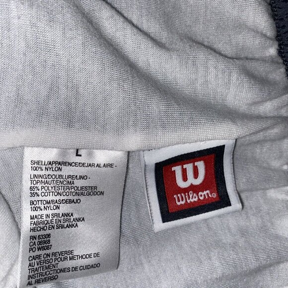 Vtg Wilson Nylon Men Sz L Basketball Ankle Zipper Pants Adjustable Windbreaker - Picture 12 of 13